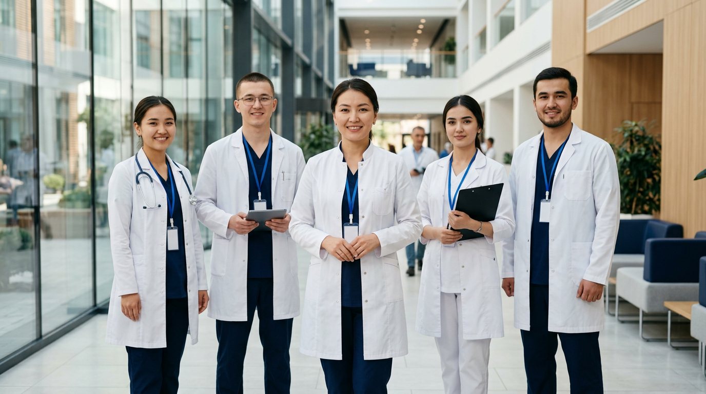 طلاب طب وأطباء في جامعة طشقند الطبية فرع تشيرتشيك